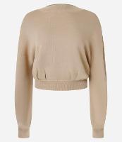 Blusa em Tricô com Cava Deslocada e Pregas na Barra - 1