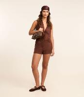 Short Curto em Suede com Bolso Faca - 2