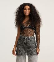 Vestido Ombro Só em Malha Mesh com Fio Metalizado - 2