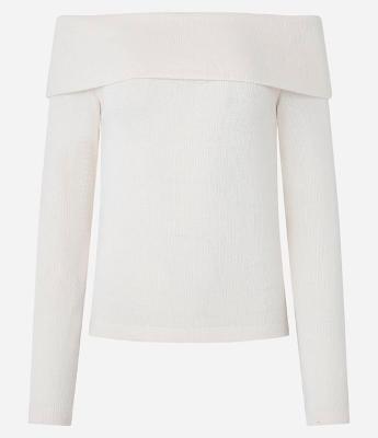 Blusa Texturizada com Decote Ombro a Ombro