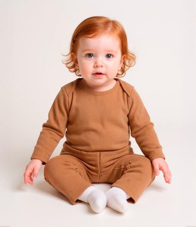 Conjunto Infantil em Ribana Básico - Tam RN a 18 meses - 2