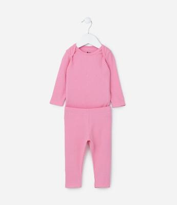 Conjunto Infantil em Ribana Básico - Tam RN a 18 meses