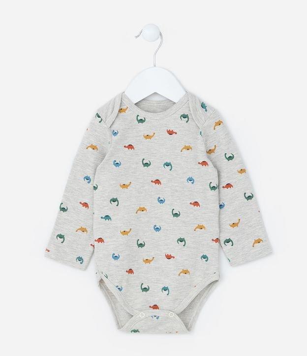 Body Infantil com Estampa de Dinos - Tam RN a 18 meses - 1
