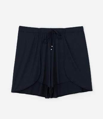 Saída de Praia Short Runner em Microfibra Curve Plus Size