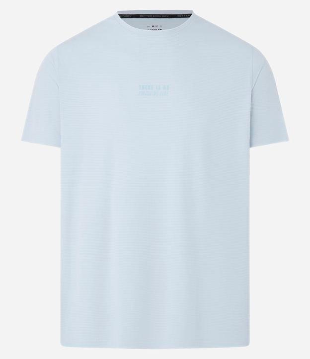 Camiseta Regular  Esportiva em Tecnologia Dry com Estampa Lettering - 1