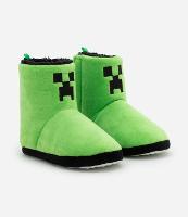 Pantufa Bota Infantil em Fleece com Bordado Minecraft- Tam 29 a 38 - 1