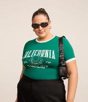 Camiseta em Algodão e Estampa Califórnia Curve & Plus Size - 2