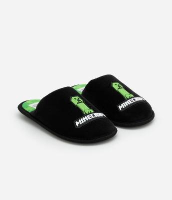 Pantufa Chinelo Infantil com Estampa Minecraft - Tam 29 a 38