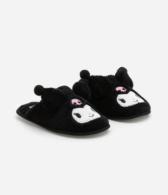 Pantufa Chinelo Infantil com Bordado Kuromi - Tam 29 a 36