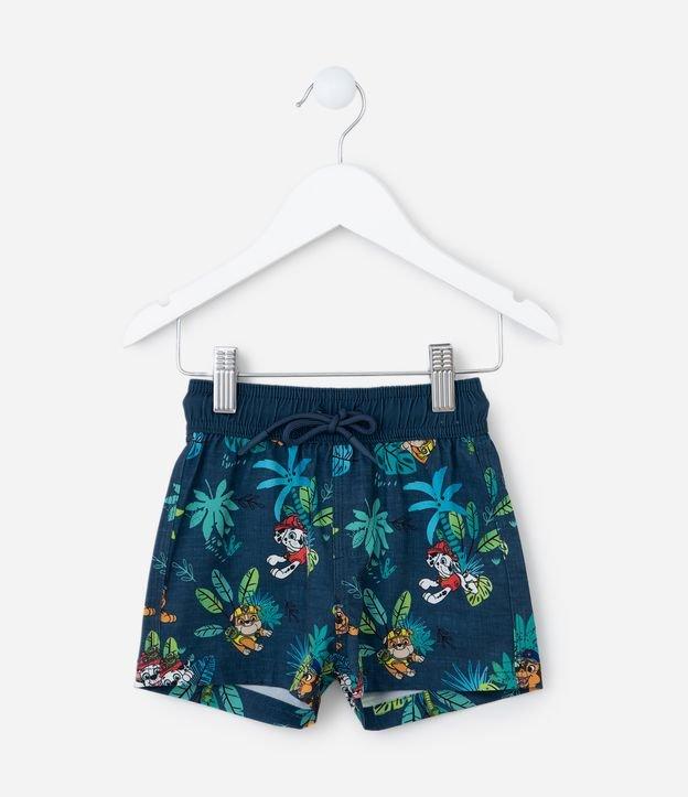 Bermuda Infantil em Microfibra com Estampa Patrulha Canina - Tam 2 a 6 Anos - 1