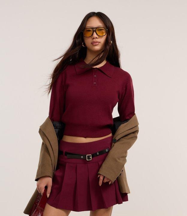 Suéter em Tricô com Gola Polo e Botões na Vista - 2