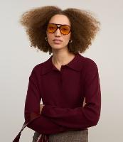 Suéter em Tricô com Gola Polo e Botões na Vista - 1