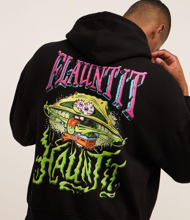 Casaco Boxy em Fleece com Estampa Bob Esponja Psicodélico - 2