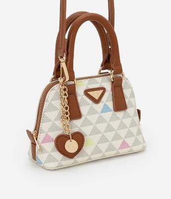 Bolsa Pequena em PU com Dois Tipos de Alça e Pendente de Coração