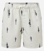 Bermuda em Microfibra com Toque Suave e Estampa de Golfinhos - 1