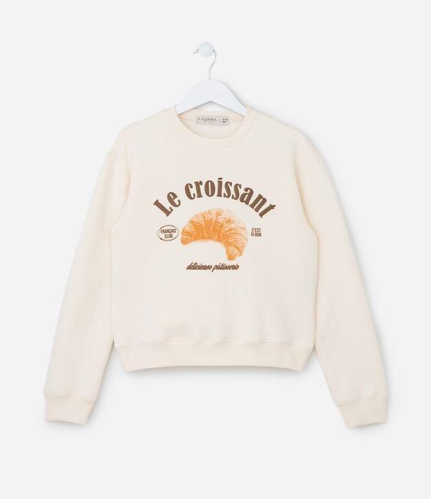 Casaco Infantil em Moletom com Estampa Croissant - Tam 5 a 14 Anos - 1