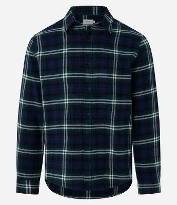 Camisa Regular em Flanela com Estampa Xadrez