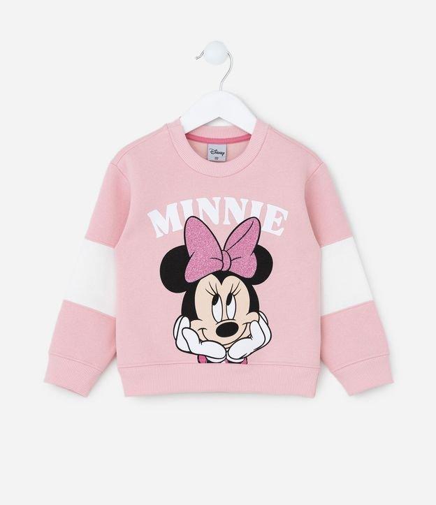 Casaco Infantil em Moletom com Estampa Minnie - Tam 2 a 6 Anos - 1