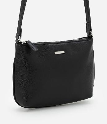 Bolsa Pequena em PU com Alça Transversal e Fechamento em Zíper