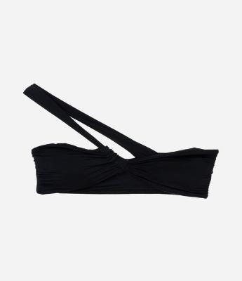 Biquíni Top Bandeau em Microfibra com Alça Transpassada