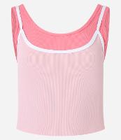 Regata Esportiva em Microfibra Canelada com Sobreposição - 1