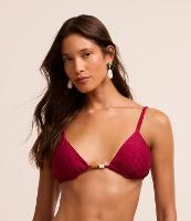 Biquíni Top Cortininha em Microfibra Canelada com Aviamento no Busto - 2