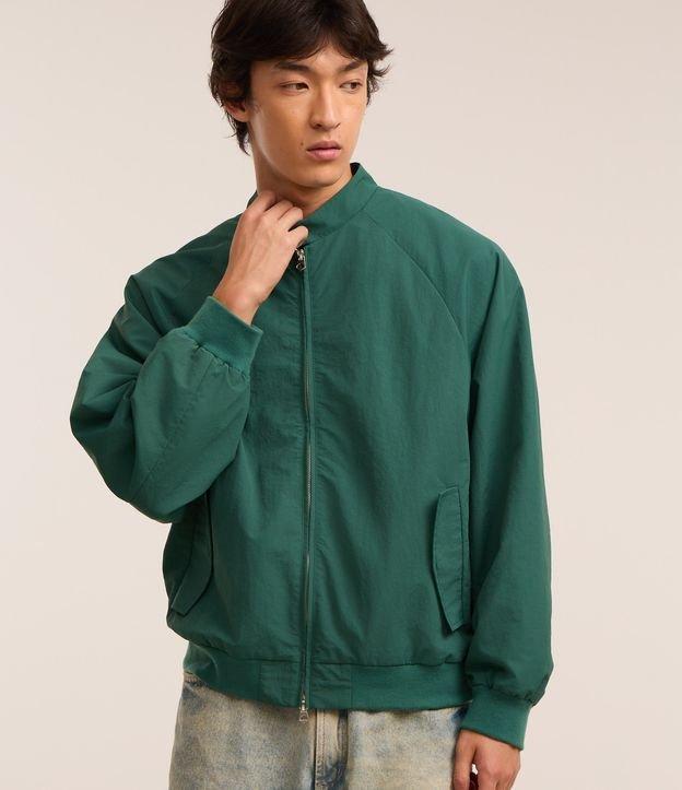 Jaqueta Bomber com Lapela e Estampa Bordada Lettering - 2