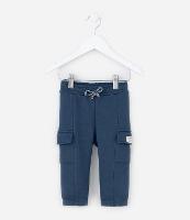 Calça Infantil Moletom com Bolsos Cargo - Tam 0 a 18 meses - 1
