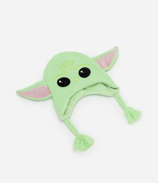 Touca Infantil em Tricô com Bordado Baby Yoda - Tam Único - 1