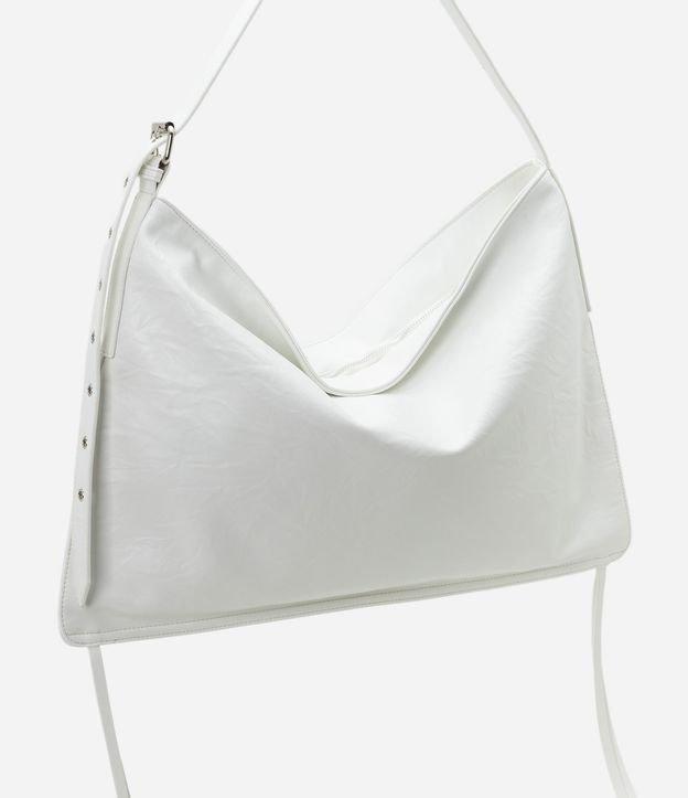 Bolsa Hobo Grande em PU com Tiras Laterais - 1
