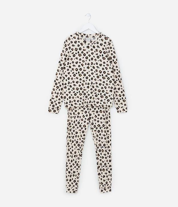 Pijama Infantil com Toque Suave e Estampa Oncinha - Tam 2 a 14 Anos - 1