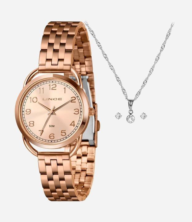 Kit Relógio Analógico Feminino Lince  - 1