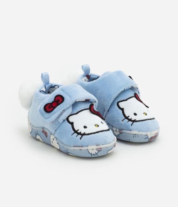 Pantufa Infantil com Bordado Hello Kitty e Pompom - Tam 19 a 28 - 2