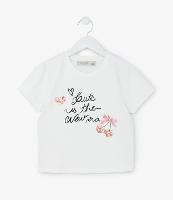 Blusa Infantil com Lettering e Bordado em Paetês - Tam 5 a 14 Anos - 1