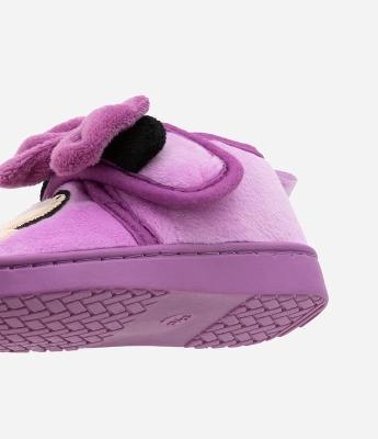 Pantufa Fechada Infantil com Bordado da Minnie - Tam 19 a 28