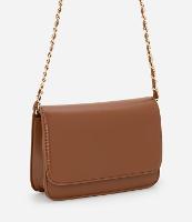 Bolsa Transversal Pequena em PU com Alça Corrente - 1