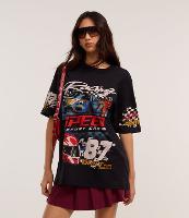 Camiseta Oversized em Algodão com Estampa Gráfica Racing - 2