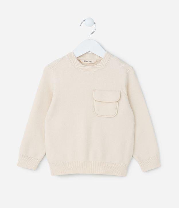 Suéter Infantil com Bolsinho e Lapela - Tam 1 a 4 Anos - 1