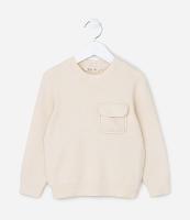 Suéter Infantil com Bolsinho e Lapela - Tam 1 a 4 Anos - 2