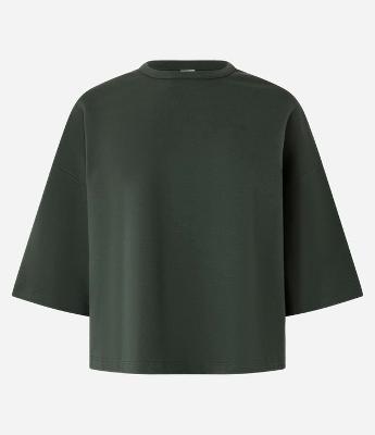 Camiseta Boxy em Algodão com Manga Curta