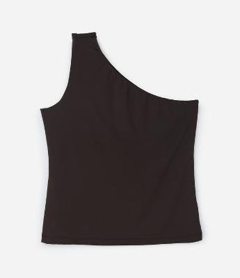 Blusa Ombro Único em Microfibra Curve & Plus Size