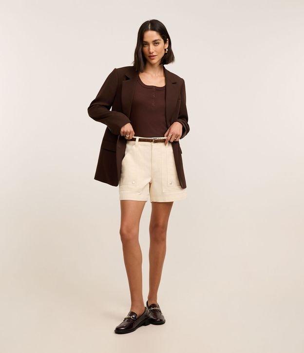 Short Mom em Sarja com Bolso Carpinteiro e Cintura Alta - 2