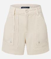 Short Mom em Sarja com Bolso Carpinteiro e Cintura Alta - 1