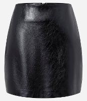 Saia Curta em PU com Textura e Zíper - 1