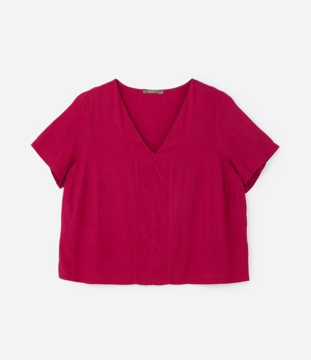 Blusa em Viscose com Decote em V Curve & Plus Size - 1