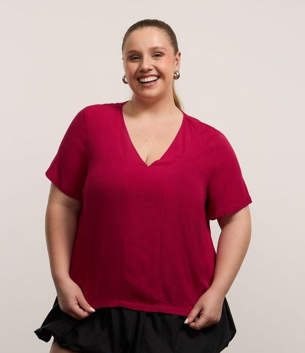 Blusa em Viscose com Decote em V Curve & Plus Size - 2