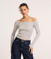 Blusa em Tricô Ombro a Ombro e Botõezinhos Frontais - 2