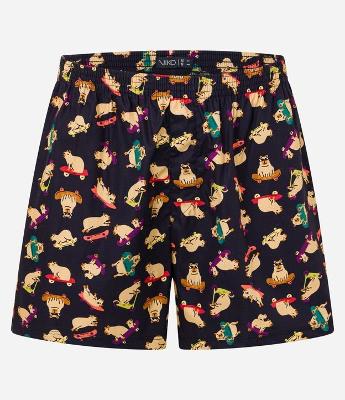 Cueca Samba Canção em Tricoline com Estampa de Capivara Esportiva