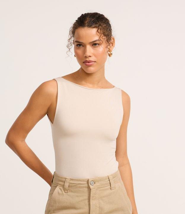 Body em Malha de Viscose com Decote Canoa - 2