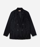 Blazer Alfaiataria com Risca de Giz Curve & Plus Size - 1